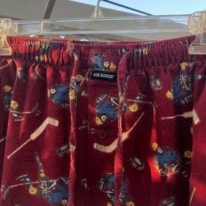 JOE BOXER Pajama Bottoms / Pants  Ice Hockey Theme